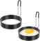 Yitobici Anillos de huevo antiadherentes de acero inoxidable para freír huevos, panqueques, moldeador circular de bollos redondos, plancha para muffins ingleses para acampar, paquete de 2