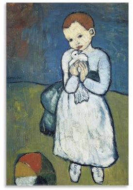 QINGYUAN Pablo Picasso Poster Kind mit Taube, Heimdekoration, Poster, Wandkunst, Schlafzimmer, dekorativ, ästhetisch, 40 x 60 cm