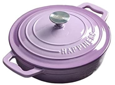 ALLYLIKE Cooking pots Purple Enamel Cast Iron Stock Pot with Lid Saucepan Casserole Kitchen Accessories Cooking Tools