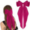 WLLHYF Haarspangen mit großer Schleife langer Schwanz französische Haarspange weich Satin-Metallschleife 90er-Jahre-Stil Haarnadeln Clips Zubehör für Party Damen und Mädchen (Rosarot)