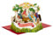 Hallmark Weihnachtskarte Weihnachtskarte Weihnachtskrippe 3D Pop Up Karte Religiöse Karte Grün Rot