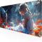 Speed Gaming Mauspad 1200 x 600mm, XXL Mousepad, Tischunterlage Large Size Groß, verbessert Präzision und Geschwindigkeit, abwaschbar - für Microsoft Maus und Tastatur Pferd MäDchen