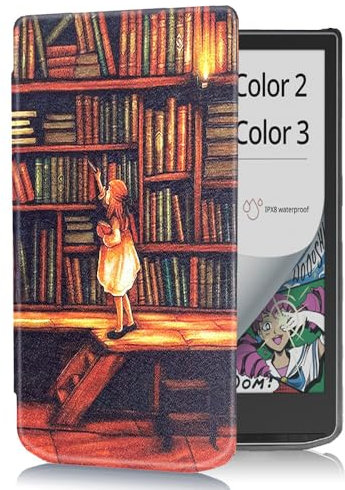 Compatible avec Pocketbook InkPad Color 3 coque souple ebook TPU étui de protection en cuir Color3 ventouse magnétique (TSGNH)