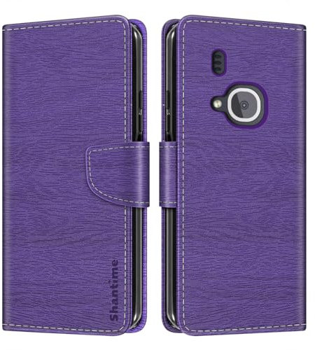 Striped PU Leather Wallet Phone Case Compatible with Nokia 3310 2017, Slim Magnetic Flip Cover with Card Slots and Stand Function (Purple)