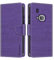 Striped PU Leather Wallet Phone Case Compatible with Nokia 3310 2017, Slim Magnetic Flip Cover with Card Slots and Stand Function (Purple)