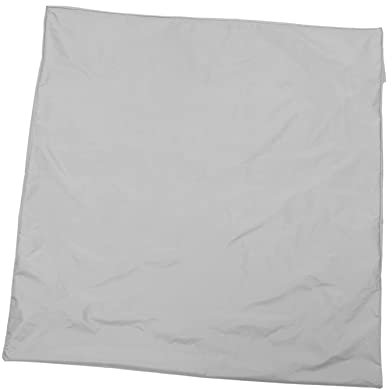 GAROZATION Garten Sandkastenabdeckung Abdeckung Mit Kordelzug Für Outdoor Spielzeug 125x125x20cm Grau Schützend Vor Wetter Und Sonne Langlebig Aus Oxford Stoff