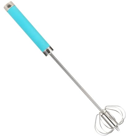 Whisk Hand Whisks Mini Manual Wisk Metal Semi Automatic Egg Whisker Easy Whisk for Kitchen Cooking Stainless Steel Egg Beater for Hot Chocolate Coffee Milk Frother