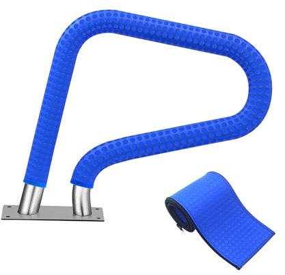 Pool Handrail Covers with Zippers, 240CM Inground Swimming Pools Hand Rail Cover, Anti-Slip Cool Touch Heat Resistant for Indoor, Blue, Non Slip Swim Pool Railing Ladder Stair Handle Grip, 8FT