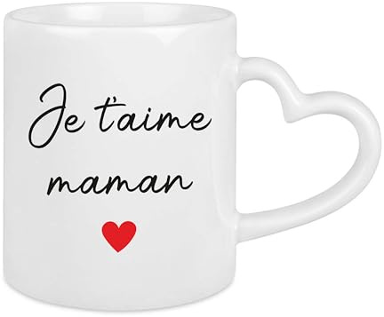 Mug personnalisé – Maman d'amour ou Je t’aime Maman, Cadeau Fête des Mères, Tasse maman, cadeau fête maman, idée cadeau maman (Je t'aime maman)