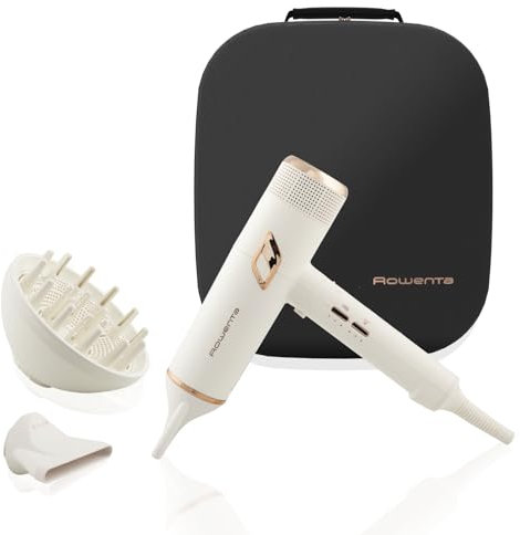 Rowenta Ultimate Experience Maestria secador de pelo, potente flujo de aire, diseño ultraligero, cabello brillante, motor Nano sin escobillas, CV9910F3