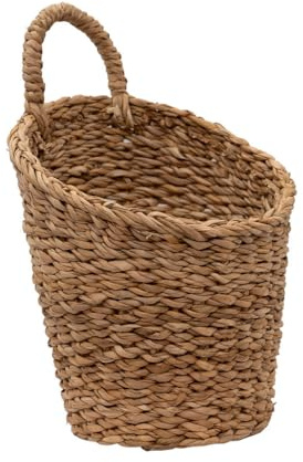 Arthur Cameron – Kompo Hanging Seagrass Storage Basket with Dipped Front – Handwoven Decorative Hanging Organiser for Small Spaces (Large)