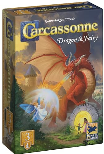Hans im Gluck | Carcassonne: Dragon & Fairy Expansion 3 Refresh | Board Game Expansion | Ages 7+ | 2-5 Players | 45 Minutes Playing Time