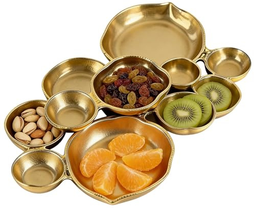 1150g Nine Compartment Platter – Cluster Tray Set, Multi Functional Snack Serving Dish | Exquisite Banquet Centerpiece, Party Appetizer and Fruit Display Tray For Home Entertaining and Gatherings