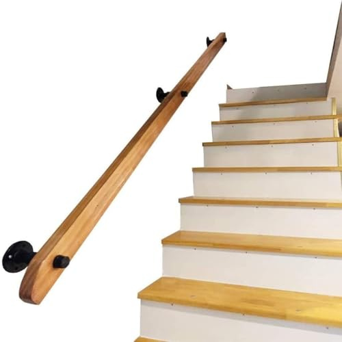 pasamanos Pasamanos de madera for escaleras, barra de apoyo contra la pared, kit de barra de apoyo for lofts de ancianos y niños, for hospitales y hogares. escalera(100cm)