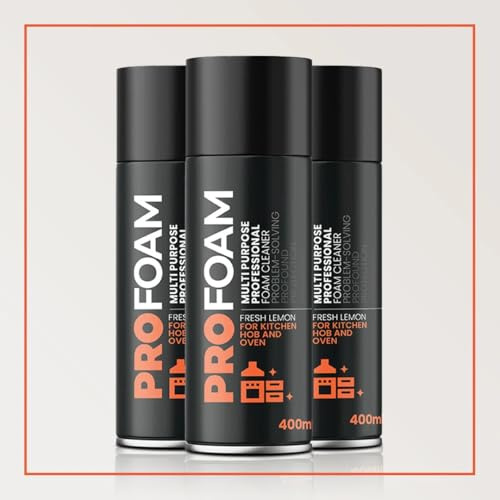 ProFoam Oven, Grill and BBQ Cleaner, Heavy-Duty Foam Degreaser, 3 x 400ml