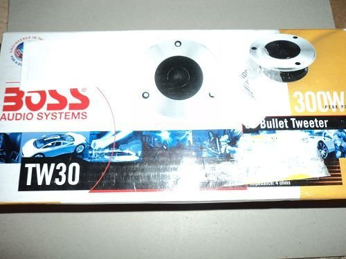Boss Audio Systems TW30 Rond 1-Voie 250W Enceinte de Voiture - Enceintes de Voiture (1-Voie, 250 W, 4 Ohm, 93 DB, 2500-21000 Hz)