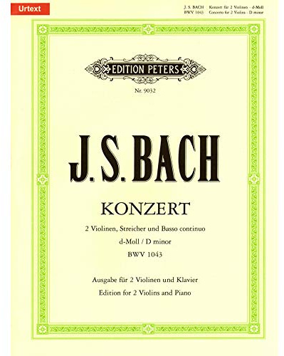Bach, J.S. - Double Concerto in d minor BWV 1043 for Two Violins and Piano - by Oistrakh - Peters