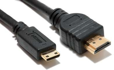 TKNO MINI HDMI to HDMI Cable for Tablets, Smartphones, Cameras - 3 Metres (Only For Devices With MINI HDMI Connection)