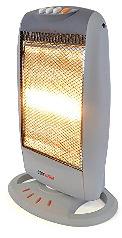 Lloytron F2106GR 3 Bar Halogen Heater, Small, 1200 Watt, Grey by LLOYTRON