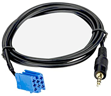Audioproject A116 - Adaptador AUX Line IN para radio de coche compatible con Blaupunkt Becker Audi VW Mini ISO – Conector jack de 3,5 mm a conector cambiador de CD