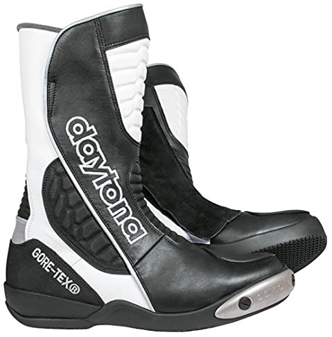 Daytona Strive GTX Gore-Tex stivali moto impermeabili (Black/White,47)