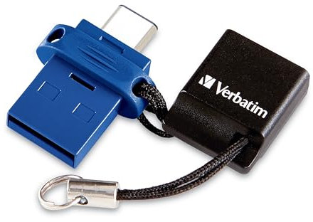 Verbatim Store 'n' Go Dual OTG USB 3.2 Gen 1 Flash Drive de 32 GB para Dispositivos USB-C, Unidad de Pulgar 2 en 1 Tipo C