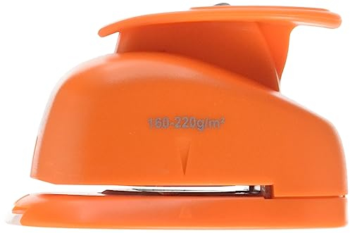 Ursus 19480092 - Motivlocher mit Hebel mittel, Wimpel, orange, ausgestanztes Motiv ca. 25,4 mm, aus Kunststoff mit Metallstanze, geeignet für Grammaturen von 160 220 g /qm