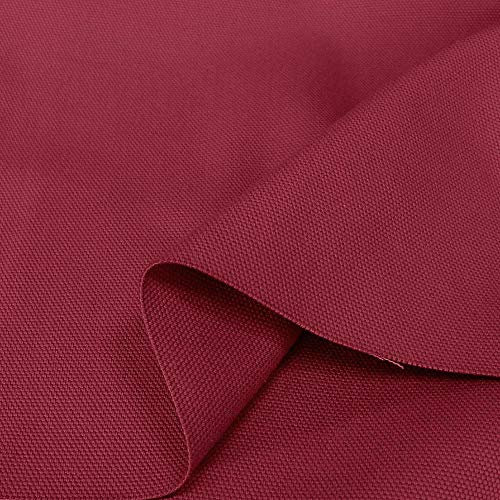 TOLKO 50cm Canvas Stoff Meterware | Polsterstoff Bezugsstoff | 1,5mm dick robust reißfest | Baumwoll-Segeltuch zum Polstern Beziehen | Baumwoll-Stoffe zum Nähen für Hose Jacke (Weinrot)