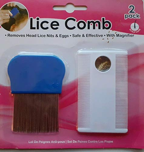 Metal Plastic Nit Hair Comb Set Magnifier Remove Head Lice And Eggs Effectively