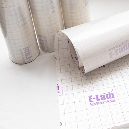 E-Lam Rouleau de couverture en plastique transparent 60 cm x 15 m