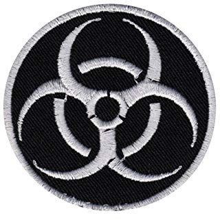 Biohazard Virus Silver Aufnäher Besticktes Patch zum Aufbügeln Applique
