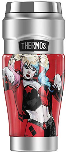 Batman Harley Quinn Character, THERMOS STAINLESS KING Stainless Steel Travel Tumbler, Vacuum insulated & Double Wall, 16oz