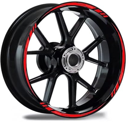 WENINETIES Adesivi Cerchi Moto per KTM 1290 Super ABENTEUER Adv990 1190 890 790 Strisce Rifrangenti, Profili Decorativi, Set Completo per 2 Ruote,Red