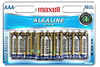Maxell 723472 Ready-to-go Long Lasting and Reliable Alkaline Battery AAA Cell 16-Pack with High Compatibility