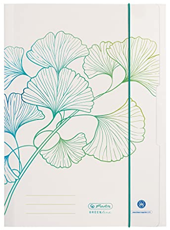 Herlitz 50034420 Sammelmappe A4, Motiv: GREENline, 1 Stück Motiv: Ginkgo