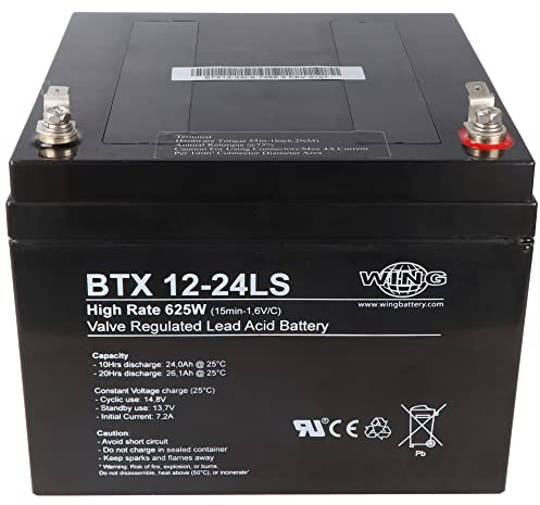 Wing BTX12-24LS 12V 24Ah high Rate hochstromfähig Bleiakku AGM Blei Gel Akku