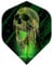 DESIGNA DARTS F3404 Horror Show | 100 Mikron Halloween und Horror inspirierte Premium Darts Flights in Standard Nr. 2 Form, 1 Set mit 3 Flights, schmelzender Totenkopf