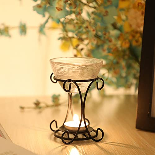 Diffusore di Oli Essenziali in Metallo e Ceramica Geometrica Scaldacera per Nozze Compleanno Regalo