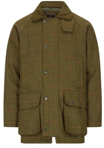 WALKER AND HAWKES - Men's Green Sage Durable Derby Tweed Barlaston Hunting Shooting Waterproof Jacket - Dark Sage - XXL