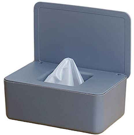 Feuchttücher Box, Feuchttücher Box Baby Feuchttücherbox Mit Dichtungsgummi Versiegeltes Design Staubdicht Effizienter Schützen Feuchtes Toilettenpapier, Für Zuhause Und Büro (grau 01)