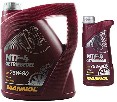 QR-PARTS 69987696 5 Liter Original MANNOL Getriebeöl MTF-4 Getriebeoel 75W-80 Gear Oil