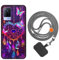 vingarshern Coque Compatible avec Vivo V21 5G Antichoc Silicone Bumper Case Étui de Protection Housse Coque avec Motif,Souple Coque avec Cordon Detachable,Dream Catcher