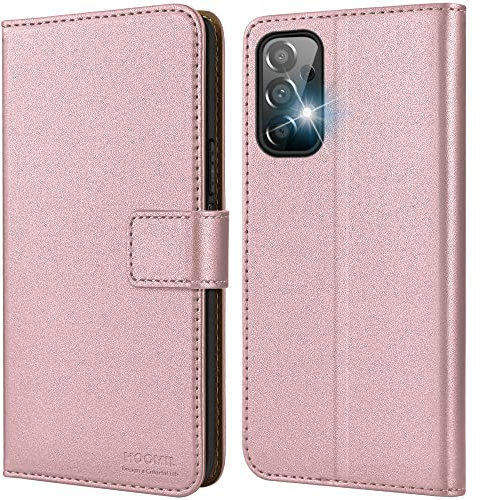 HOOMIL Hülle für Samsung Galaxy A53 5G, Premium Leder Klappbar Handyhülle Schutzhülle - Rosa