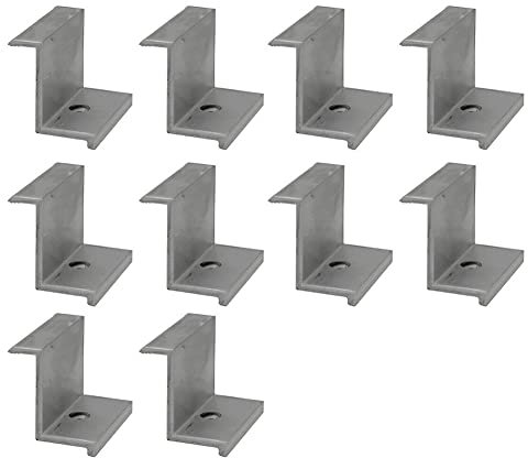 HpLive 10 pezzi di supporto per pannello solare, fotovoltaico pannello solare accessorio per montaggio PV morsetto terminale in lega di alluminio 30 mm