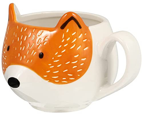 Bumdenuu Tazza di caffè nel Ceramica Tazza Un Forma di Volpe Un Forma di Modello Animale di Casa Ufficio Tazza di Latte per Succhi di Frutta