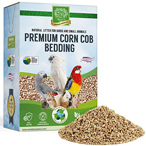 100% Natural Corn Cob Bedding for Pets - Small Pet Select Small Animal & Bird Cage Litter Safe for Hamsters, Guinea Pigs & More -12lb