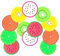 EXPECTRO 12Pcs Fruit Silicone Coaster, Non Slip Heat Insulation Coasters, Colorful Cup Rubber Mat Novelty Slice Silicone Coaster for Drink Prevent Furniture and Tabletop (Pack of 12)