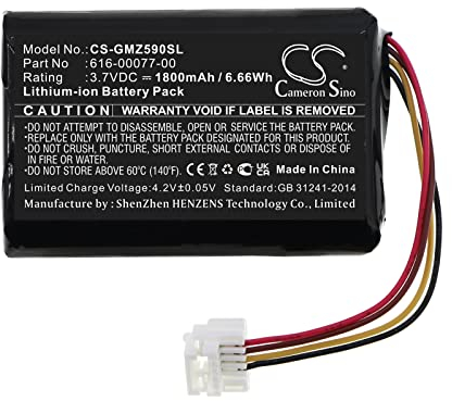 1800mAh AKKU kompatibel mit Garmin 010-01603-10, Zumo 590, Zumo 590LM, Zumo 595, Zumo 595LM, 010-12110-003, 361-00077-00, 361-00077-10, 616-00077-00, 616-00077-10