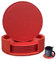 RICHSUM Dessous de verre 6 pièces en simili cuir souple, dessous de verres ronds avec couture autour, adaptés à différentes tasses, tables en bois, décoration de la maison, 10 cm (rouge)