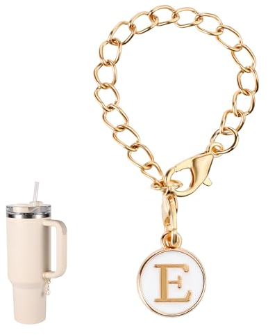 Letter Charm Accessories for Stanley Cup, Letter Charm Accessories Personalized Name ID Letter Handle Charm Letter Charm for Stanley Tumblers (Letter E)